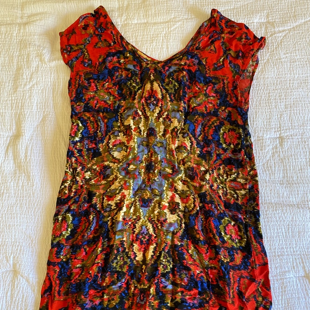 Anthropologie red shift dress